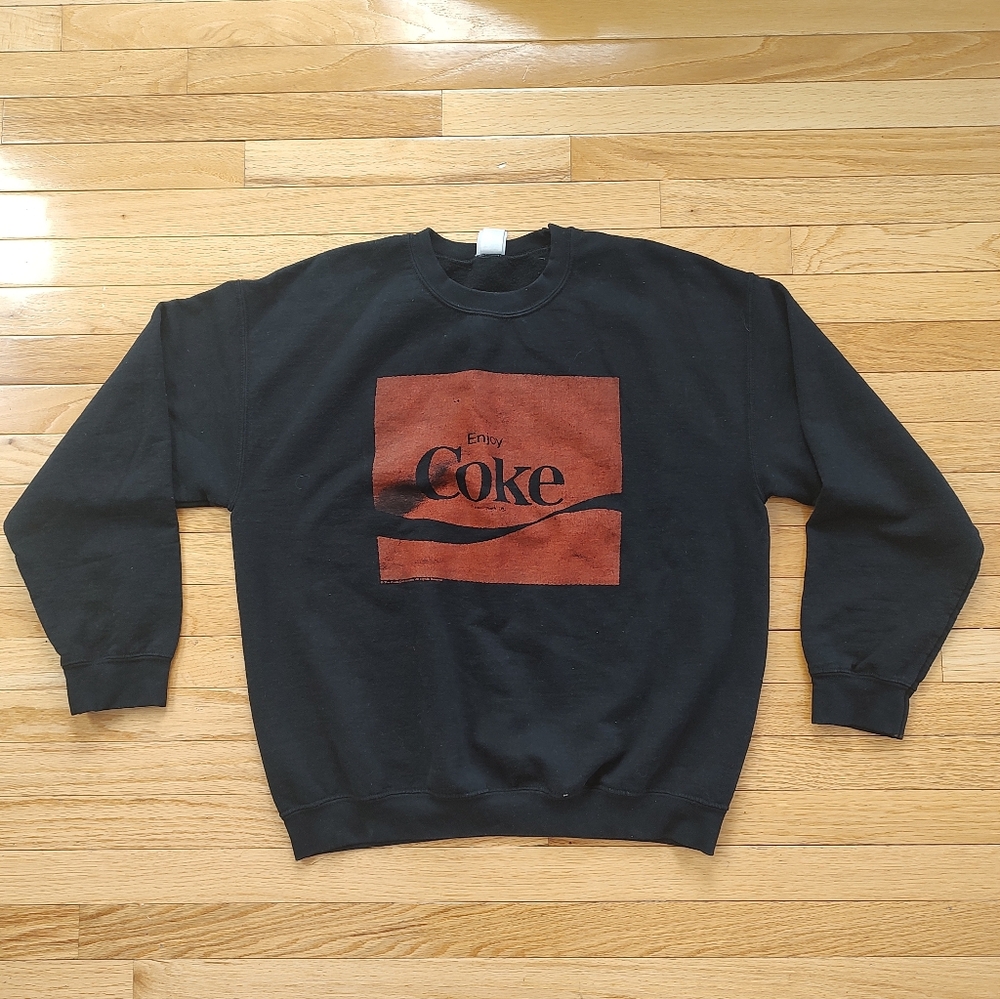 vintage Enjoy Coke sweatshirt Junk Food M EUC